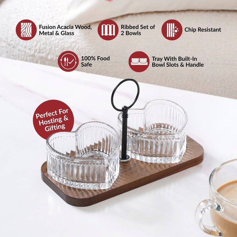 Two Hearts Platter Set