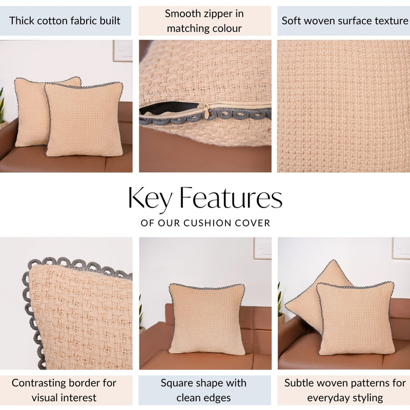 Hearth Hue Cotton Cushion Cover Pair