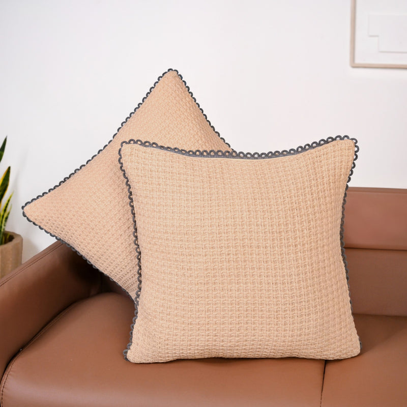 Hearth Hue Cotton Cushion Cover Pair