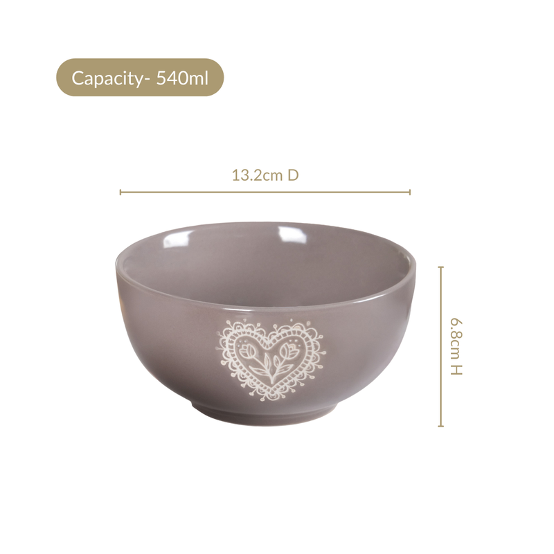 Hearty Ceramic Bowl Set Of 3 540ml