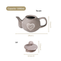 Hearty Ceramic Tea Pot Grey 1000ml