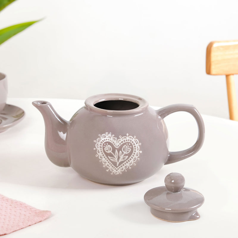 Hearty Ceramic Tea Pot Grey 1000ml