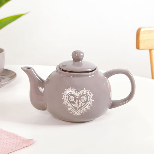 Hearty Ceramic Tea Pot Grey 1000ml
