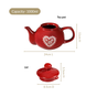 Hearty Ceramic Tea Pot Red 1000ml