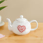 Hearty Ceramic Tea Pot White 1000ml