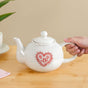 Hearty Ceramic Tea Pot White 1000ml