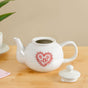 Hearty Ceramic Tea Pot White 1000ml