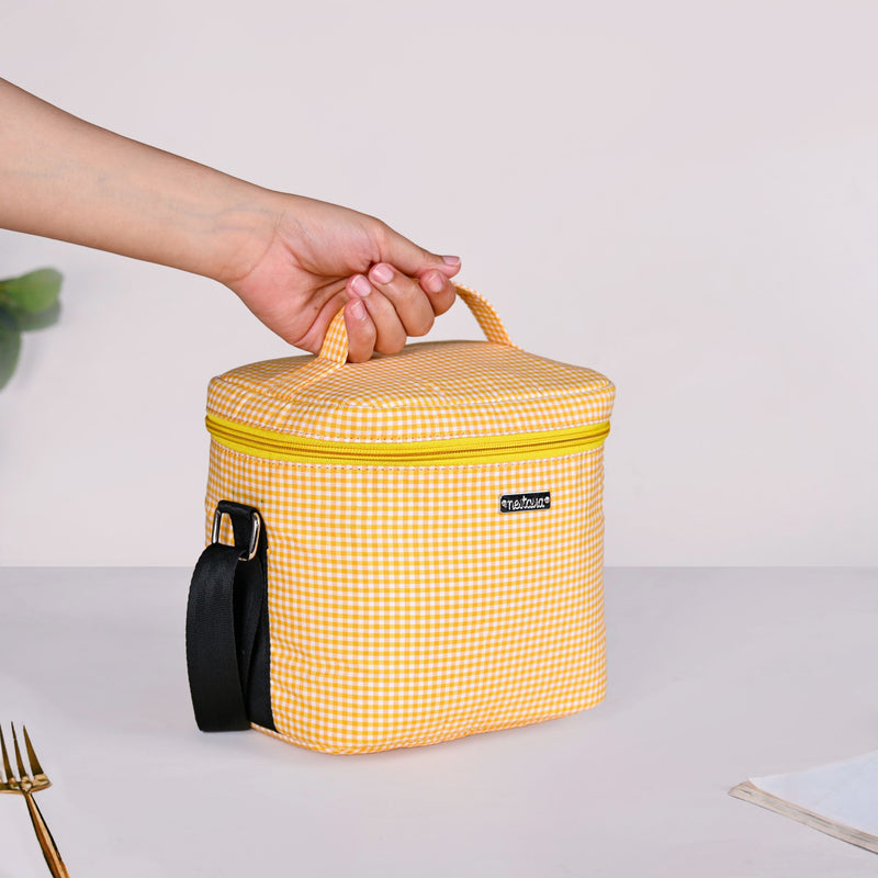 Heat Insulated Lunch Bag With Lunch Box Hamper