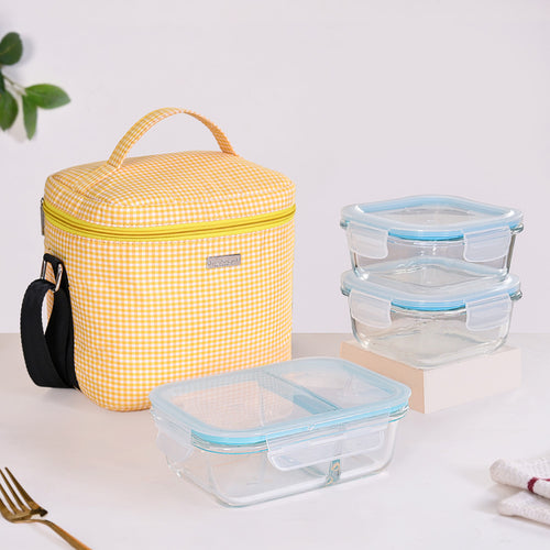 Heat Insulated Lunch Bag With Lunch Box Hamper