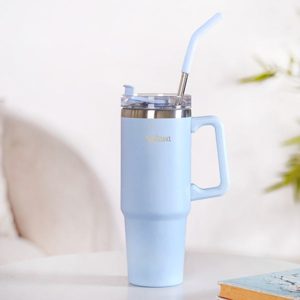 Glacio Leakproof Insulated Water Tumbler With Handle Arctic Blue 1000ml