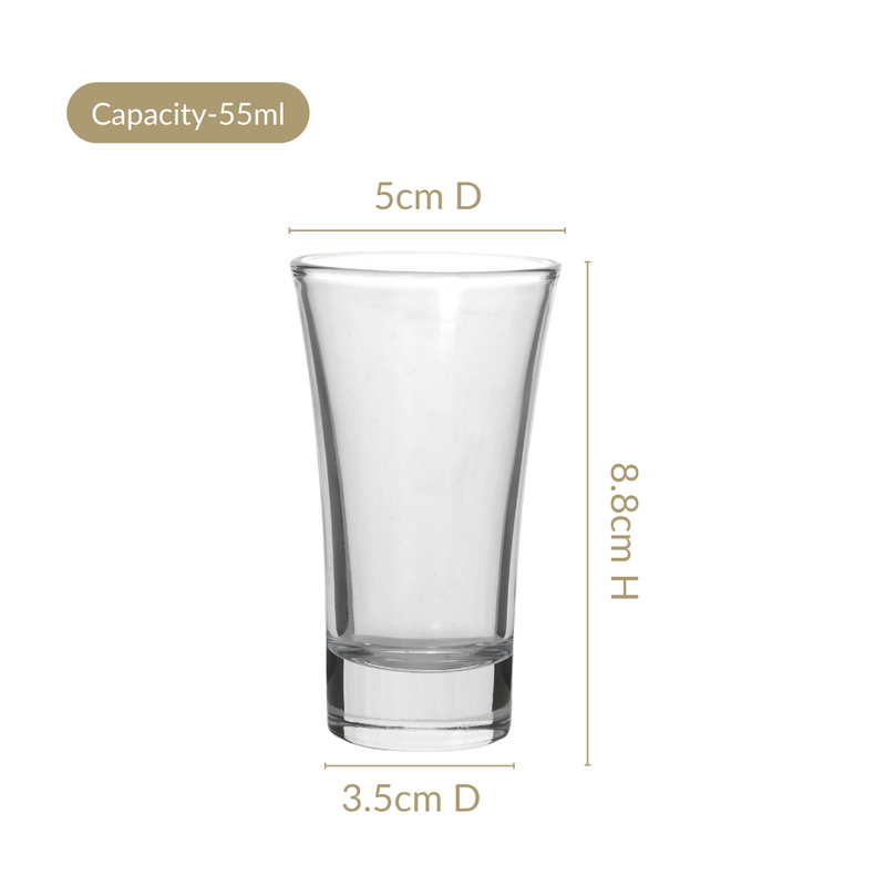 Heavy Base Shot Glasses Set Of 9 55ml