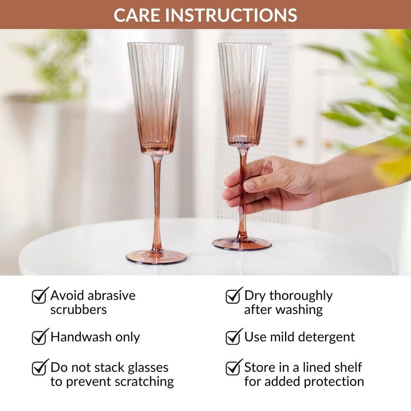 Helios Ombre Champagne Glass Set Of 2 230ml