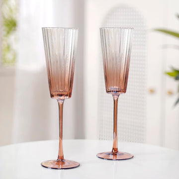 Helios Ombre Champagne Glass Set Of 2 230ml