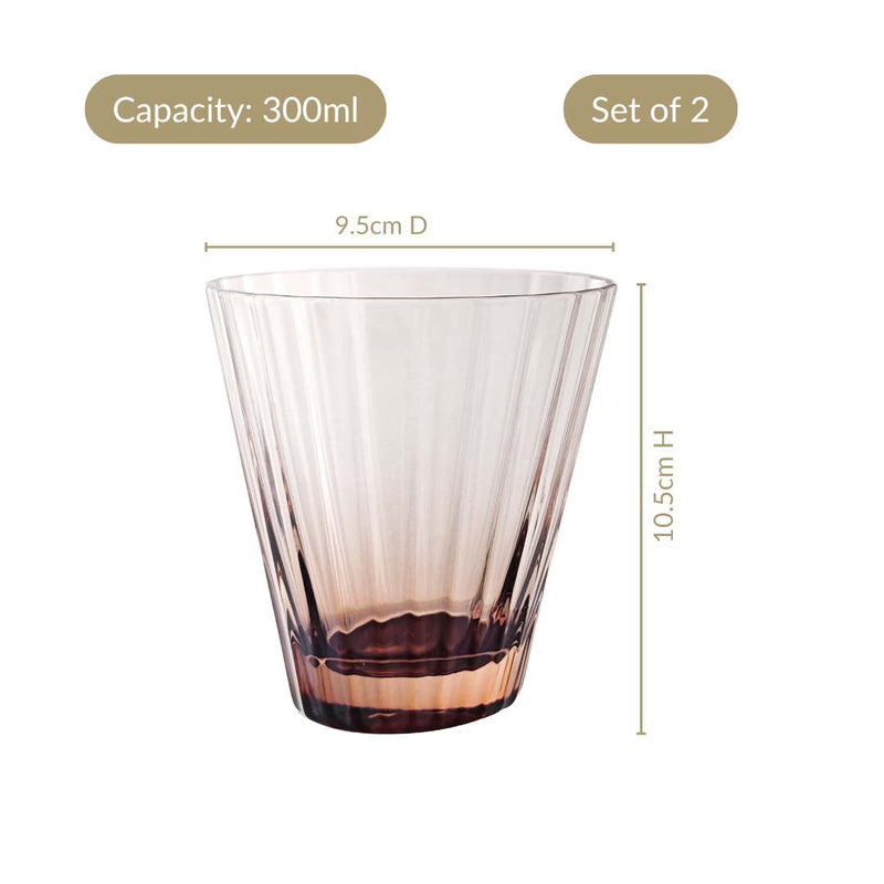 Helios Ombre Glass Tumbler Set Of 2 300ml