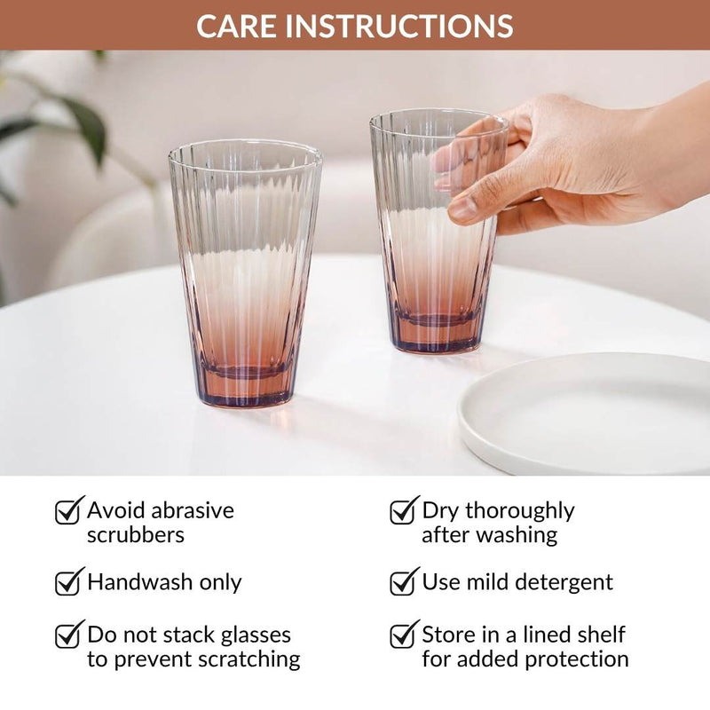 Helios Ombre High Ball Glass Tumbler Set Of 2 340ml