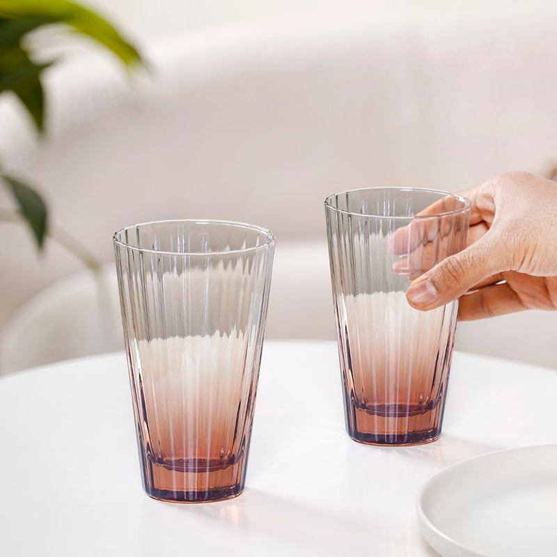 Helios Ombre High Ball Glass Tumbler Set Of 2 340ml