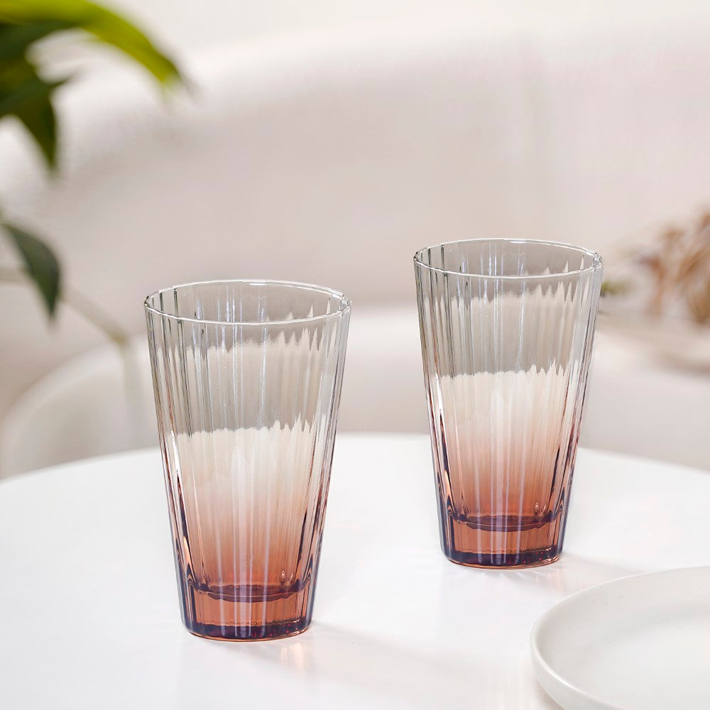 Helios Ombre High Ball Glass Tumbler Set Of 2 340ml