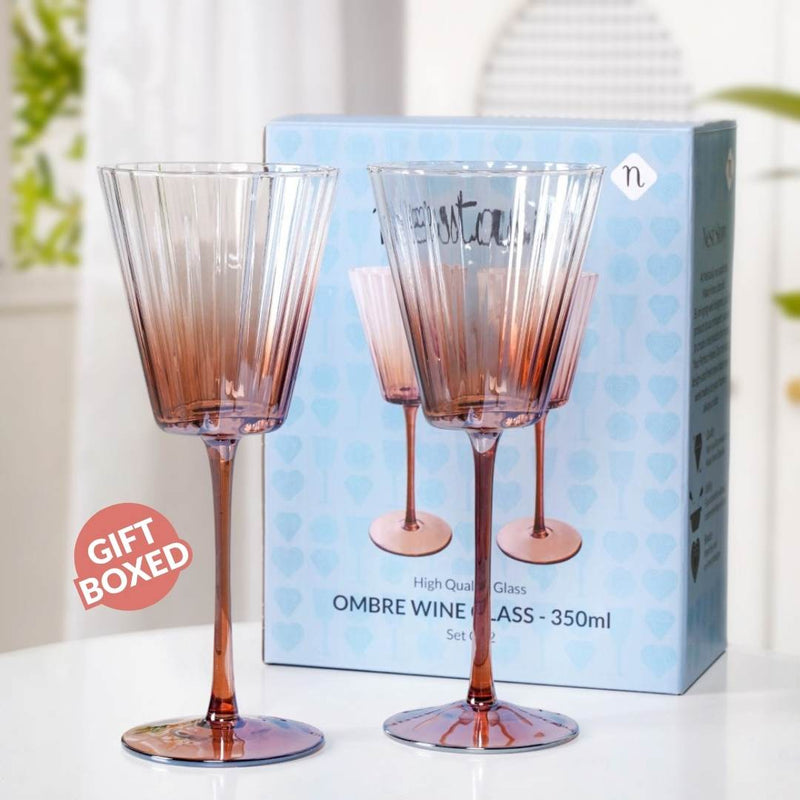 Helios Ombre Wine Glass Set Of 2 350ml