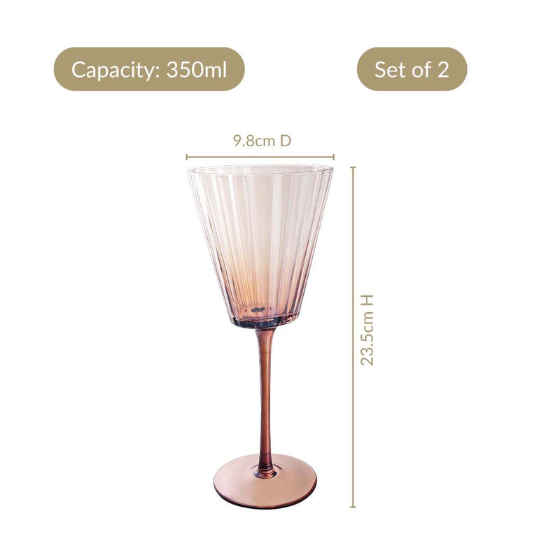 Helios Ombre Wine Glass Set Of 2 350ml