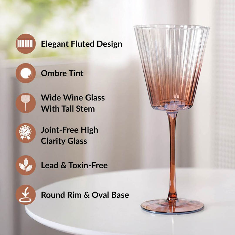 Helios Ombre Wine Glass Set Of 2 350ml