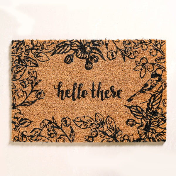 Hello There Printed Coir Welcome Mat 24x16 Inch