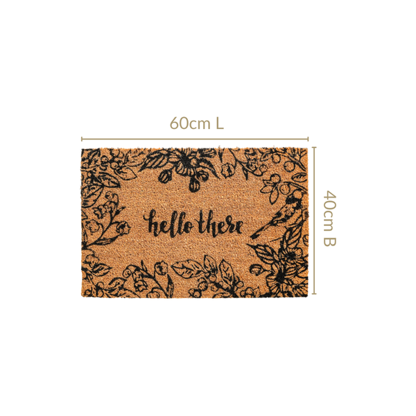 Hello There Printed Coir Welcome Mat 24x16 Inch