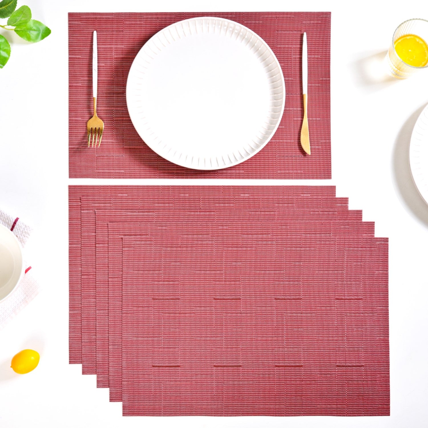 Heritage Red Table Mat Set Of 6