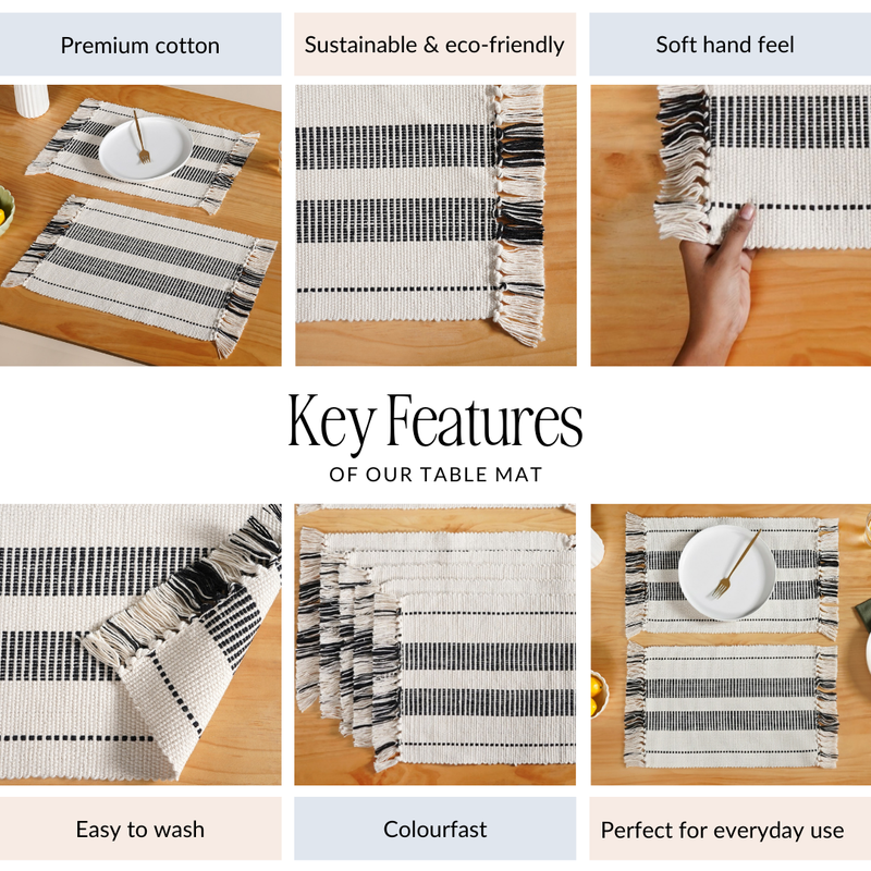 Heritage Loom Fringed Placemat Set Of 6