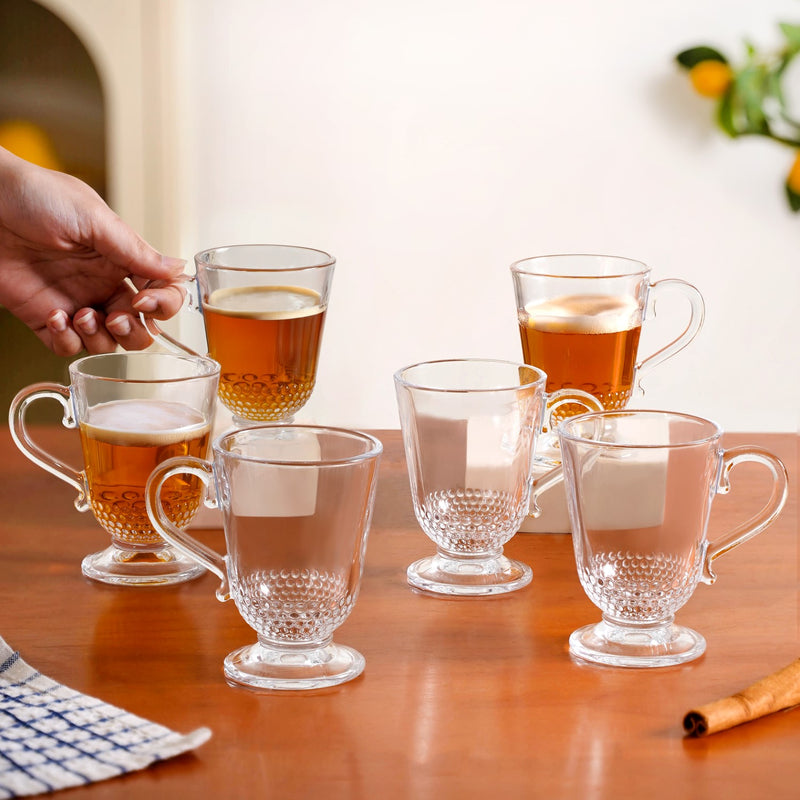 Hobnail Irish Coffee Glass Set Of 6 196ml