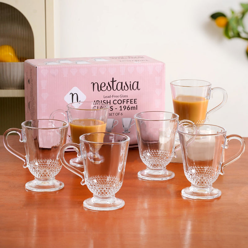 Hobnail Irish Coffee Glass Set Of 6 196ml