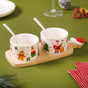 Holiday Season Snack Platter With Spoons And Tray Set Of 5