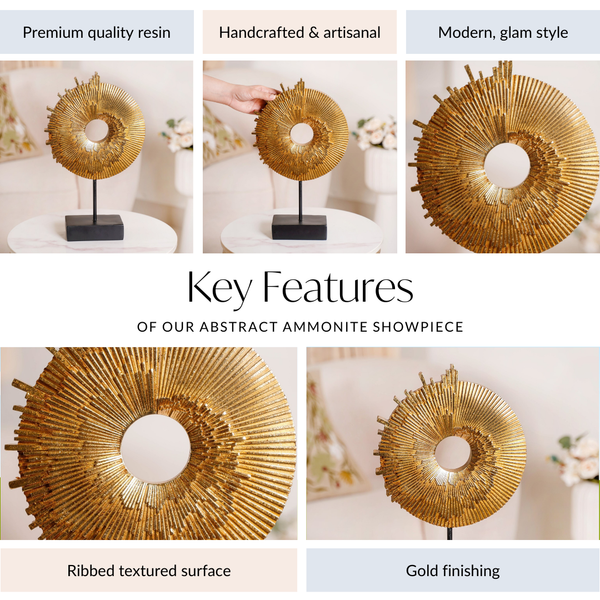 Abstract Ammonite Showpiece For Home Decor