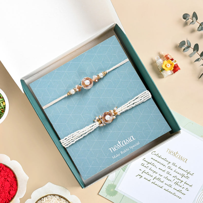 Subtle Sophisticated Rakhi Bracelet Gift Hamper Set