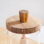 Honeycomb Glass Jar With Wooden Dipper 350ml