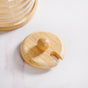 Honeycomb Glass Jar With Wooden Dipper And Tray 480ml