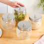 Honeycomb Bee Knob Jar With Lid Set Of 4 900ml