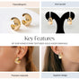 Honeycomb Textured Gold Hoop Earrings