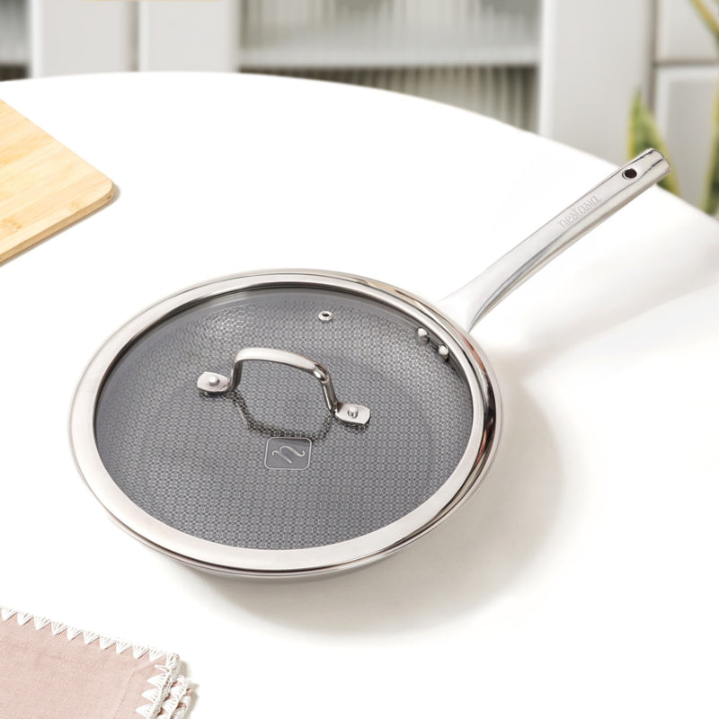 Honeycomb Non Stick Triply Frypan With Lid 1750ml