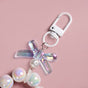 Hoop With Bow Chic White Keyring