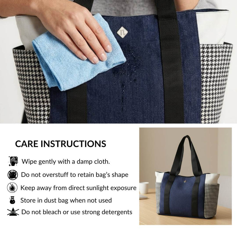 Houndstooth Pattern Tote Bag For Women