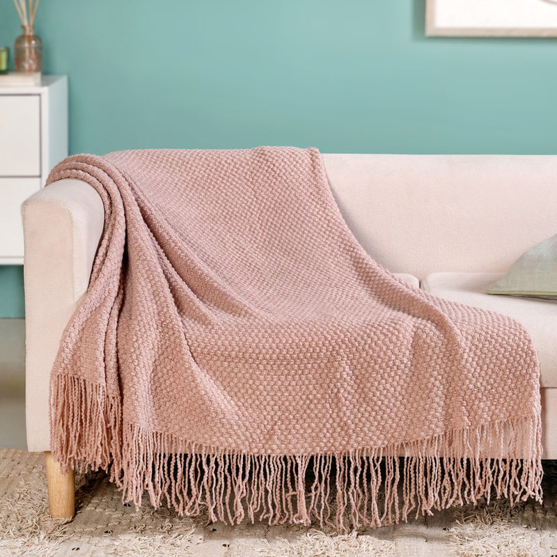 I Heart Cuddles Pink Thow Knitted