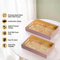 Opaline Garden Serving Tray Set Of 2