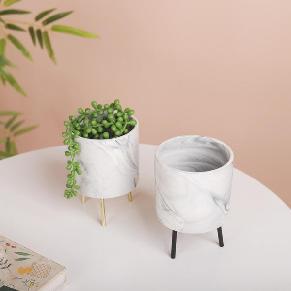 Marble Ceramic Indoor Planter