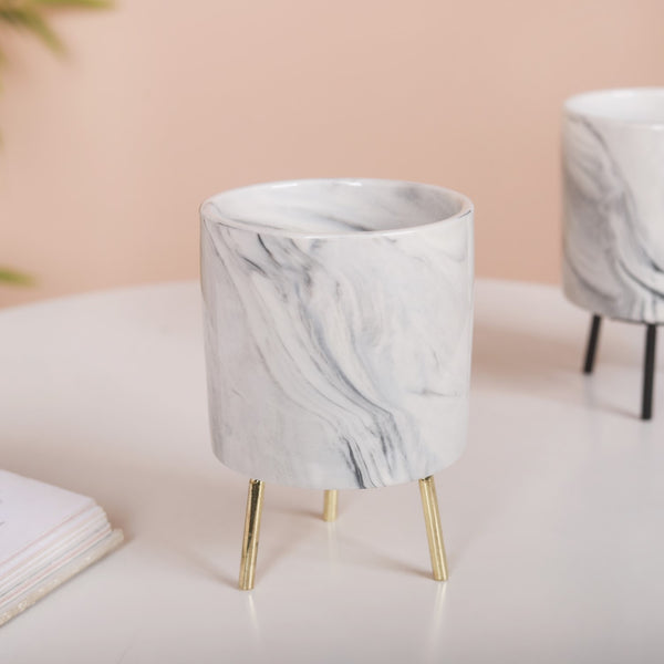 Marble Ceramic Indoor Planter