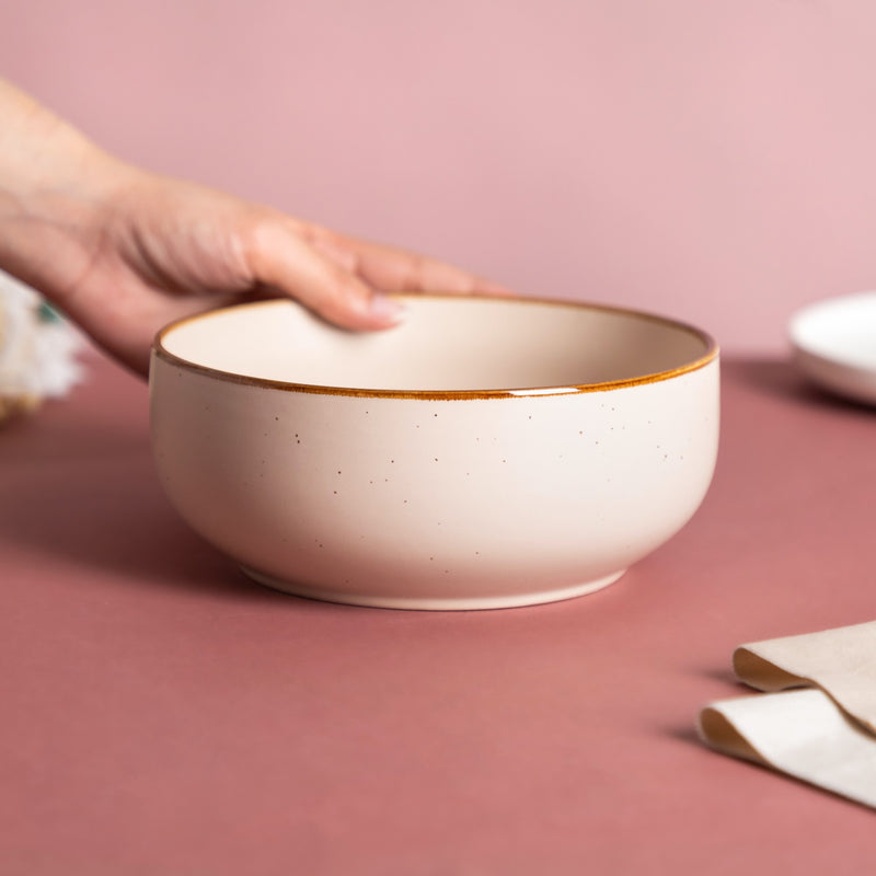 Kiona Stoneware Serving Bowl 7 Inch 1 L - Bowl, ceramic bowl, serving bowls, noodle bowl, salad bowls, bowl for snacks, large serving bowl | Bowls for dining table & home decor