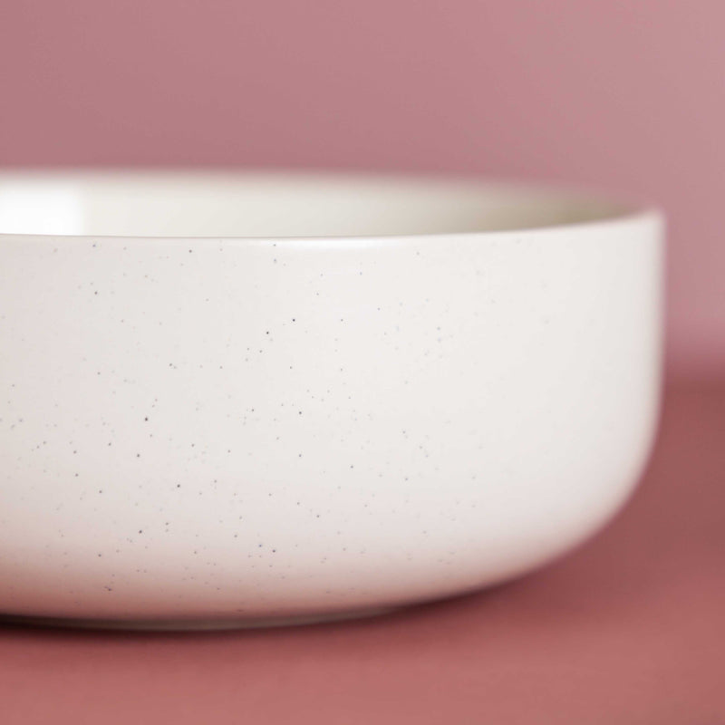 Blanca White Speckled Bowl 600ml - Bowl, ceramic bowl, serving bowls, noodle bowl, salad bowls | Bowls for dining table & home decor