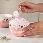 Light Pink Strawberry Side Bowl Set Of 2 400 ml - Bowl,ceramic bowl, snack bowls, curry bowl, popcorn bowls | Bowls for dining table & home decor