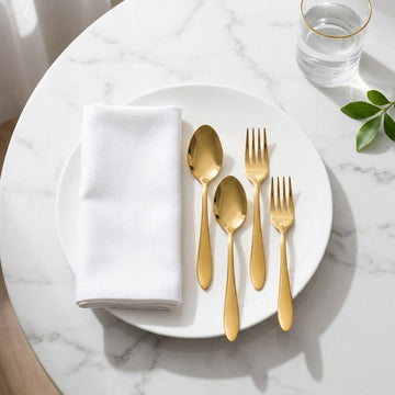 Gold PVD Coated Cutlery Set Of 12
