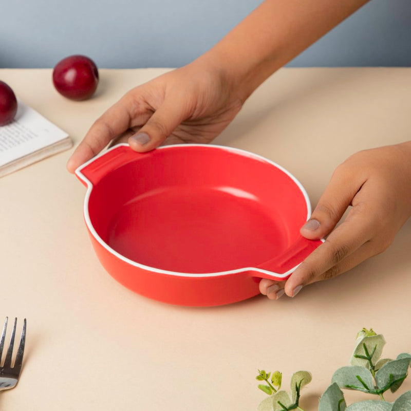 Ceramic Baking Pot Red Small 400ml
