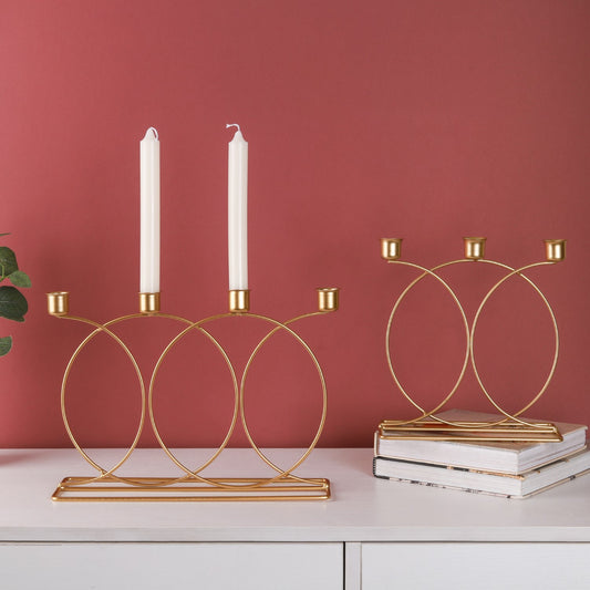 Gold Candle Stand - Candle stand | Home decor